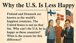 Why Finland And Denmark Are Happier Than The U.S. || ☺️Learn English Through Story Level 3 || Graded