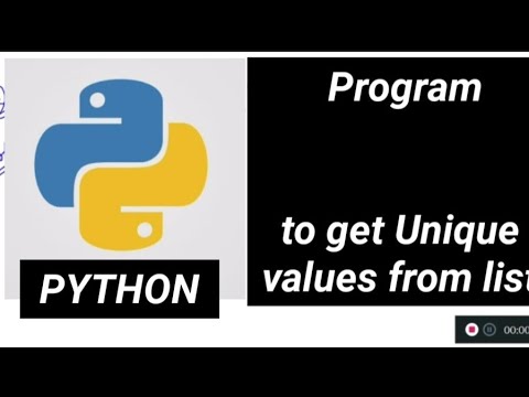 Python Program To Get Unique Numbers From List Important Program With Example