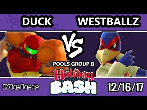 Holiday Bash SSBM - P1 | Duck (Samus) VS G2 | Westballz (Falco) - Melee Pools
