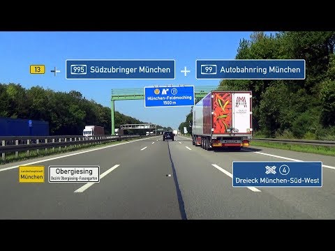 🇩🇪 B13 + A995 + A99: München-Obergiesing - AD München-Süd-West (3.5x)