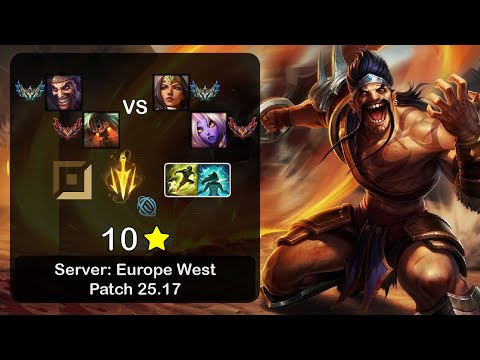 Draven ADC + Nautilus vs Sivir + Soraka - EUW Challenger - Patch 25.17