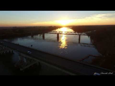 Tramonto sul fiume Po a Borgoforte (MN)