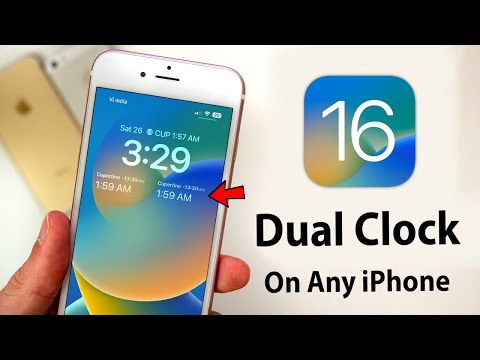 Enable Dual Clocks on any iPhone Lockscreen [ iOS 16 ] - Dual Clock Now for iPhone's🔥🔥
