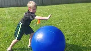 Stability Ball Cone Relay