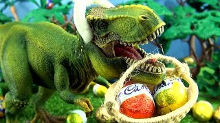 Tyrannosaurus Rex Hunting Easter Eggs Song - Schleich Tyrannosaurus Dinosaur song for kids