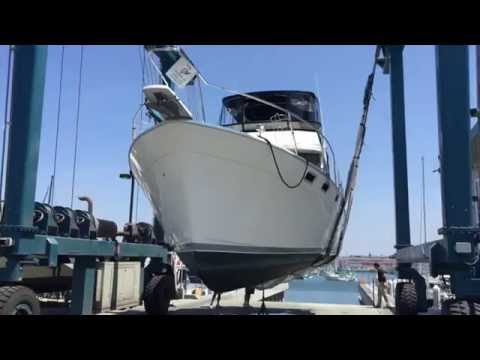 Bayliner 38' Haulout for Survey Hull Design video By: Ian Van Tuyl