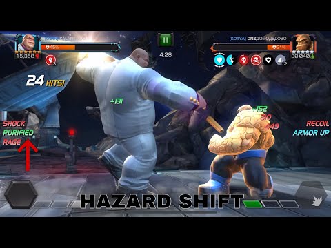 Kingpin R2 vs AW all hazard Shift Nodes - pretty good counter - marvel contest of champions