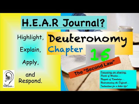 Deuteronomy Chapter 15, Listen & Read with HEAR Journal #bible   #biblestudy   #faith  #god  #jesus