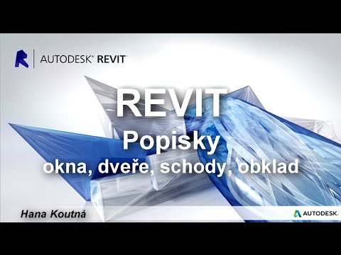Revit - Popisky - okna, dveře, schodiště