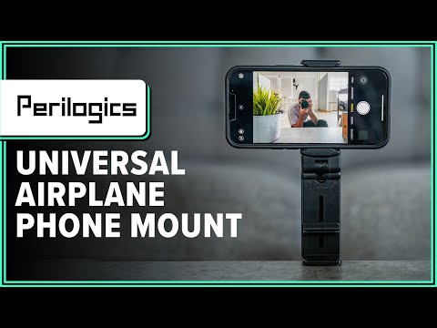 Perilogics Universal in Flight Airplane Phone Holder Mount. Hands Free Viewing with Multi-Directional Dual 360 Degree Rotation. Pocket Size Must Have Airplane Travel Essential Accessory for Flying video review thumbnail