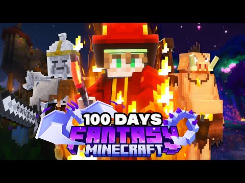 100 Days as a FIRE MAGE in Minecraft [FULL MOVIE]