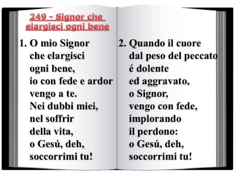 249 Signor che elargisci ogni bene - Innario Chiesa Cristiana Avventista del Settimo Giorno 2014