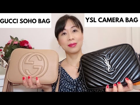 GUCCI SOHO DISCO BAG VS YSL LOU CAMERA BAG REVIEW AND COMPARISON// Size,Price, What fits, Mod shots