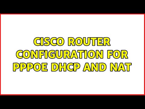 Cisco router configuration for pppoe dhcp and nat