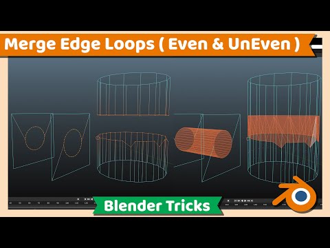 Blender Tutorial : How to Merge Two Edge Loops or Rings in Blender 3.1
