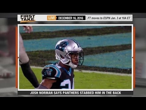 ESPN First Take - Josh Norman: 'Panthers Stabbed Me In the Back'