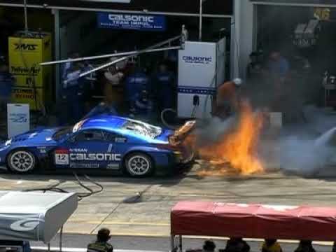 wmsm 2007 Super GT Suzuka 2 Jeremie Dufour Fire