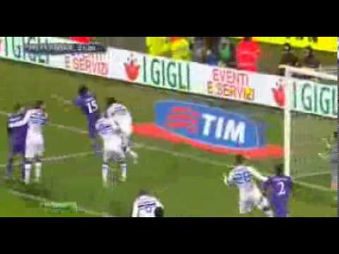 Gol di Stefan Savic Fiorentina 1-0 Sampdoria