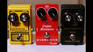 Video thumbnail for Overdrive Pedal Shootout  - Part 1 - Dod 250 vs YJM308 vs Fender Yngwie Malmsteen Overdrive by Elmo Karjalainen