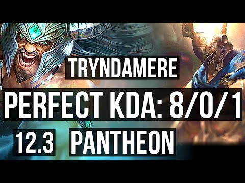 TRYNDAMERE vs PANTHEON (TOP) | 8/0/1, 1.7M mastery, Legendary | KR Diamond | 12.3