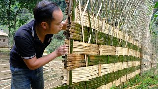 PRIMITIVE SKILLS; Building Bamboo fence, sturdy, long lasting