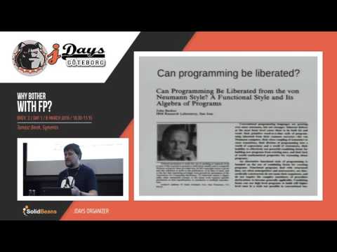 Why bother with FP? Speaker: Tomasz Borek