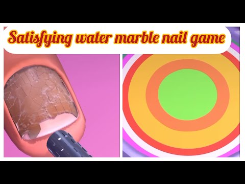 oddly Satisfying nail file acrylic nail game I Water marble nail   I Nail game by crazy labs #Shorts - YouTube