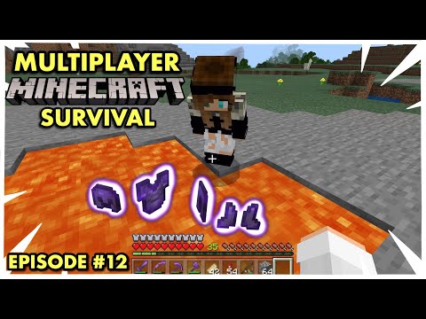 BURNING NETHERITE ARMOR PRANK in Multiplayer Minecraft Survival (Ep. 12)