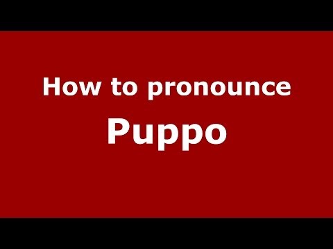 How to pronounce Puppo (Italian/Italy)  - PronounceNames.com