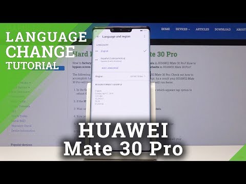 How to Change Language HUAWEI Mate 30 Pro - Language Settings