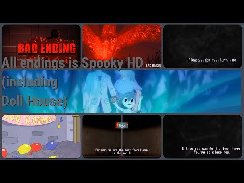 All endings in Spooky HD (including Doll House) and mini guides to getting these endings