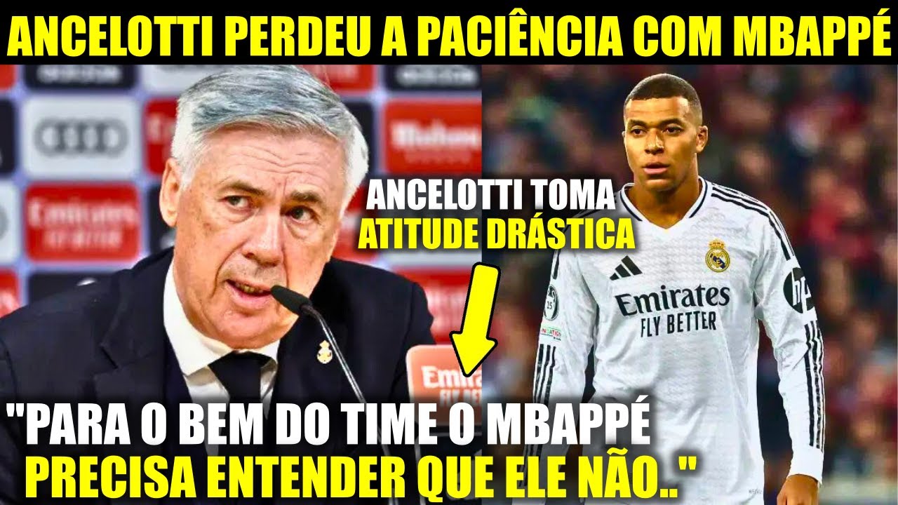 🚨EITA! OLHA A POLÊMICA ATITUDE DO ANCELOTTI SOBRE O MBAPPÉ! QUE CHOCOU A TODOS