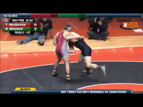 182 lbs Class 3A Match from the IHSA Individual Wrestling Championship Finals