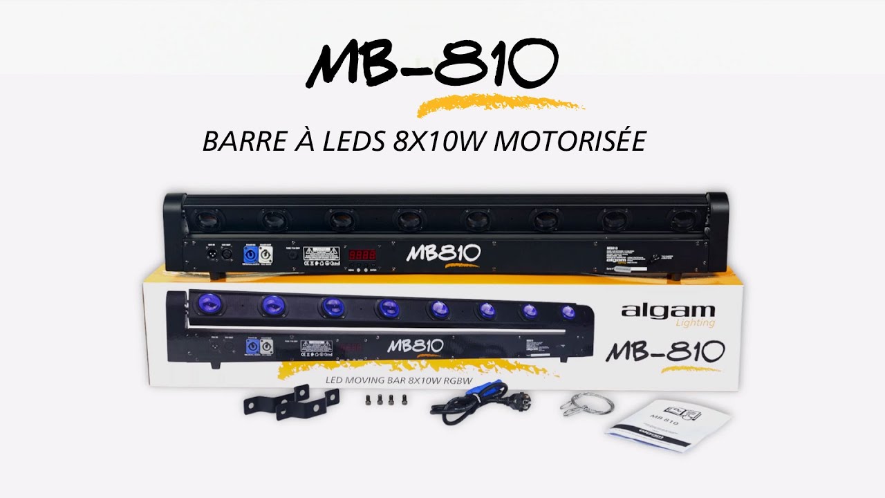 Barre motorisée LED 8 x 10W RGBW