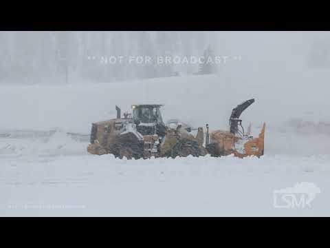 01-09-2023 Soda Springs, CA - Blowing Snow, Snow Blower Operations, Ski Lifts with Heavy Snow