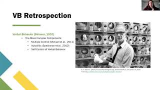 The Contemporary Applications of Skinner's Verbal Behavior