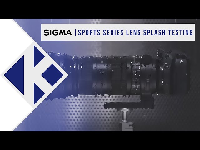 Video teaser for Sigma Sports series lens water testing