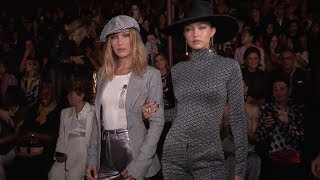 Gigi Hadid and Bella Hadid front row at Tommy x Zendaya Fashion Show in NYC