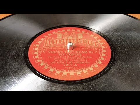 You're the Cream in My Coffee - Lou Gold & His Orchestra (1928)