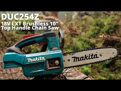 Makita DUC254Z Akumuliatorinis grandininis pjūklas, 18V Li-Ion. Komplektuojamas be akumuliatoriaus ir kroviklio video