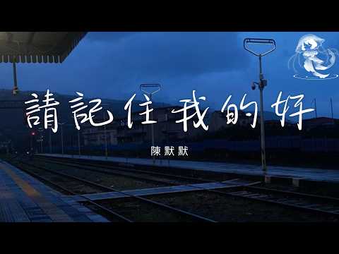 陳默默 - 請記住我的好 「請記住我的好 或者記住我就好 別讓我的眼淚 在夜裡偷偷的掉」【動態歌詞】♪