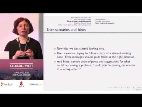 Elena Machkasova - Adapting Clojure to an Intro CS Classroom