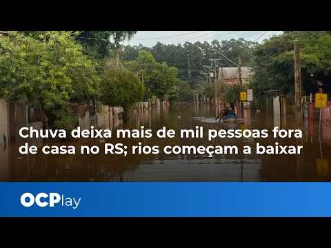 Chuva deixa mais de mil pessoas fora de casa no RS;rios começam a baixar