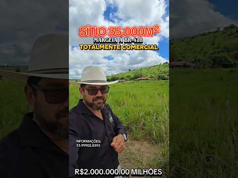 🌿🌾SÍTIO SALINAS 35 MIL M² REGIÃO CARLOS CHAGAS-MG AS MARGENS DA BR-418 2 MILHÕES DE REAIS 🌿🌾