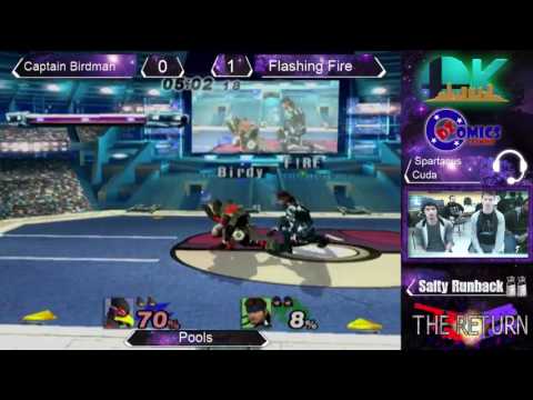 The Salty Runback Pools: Captain Birdman (Falco) vs. Flashing Fire (Snake)