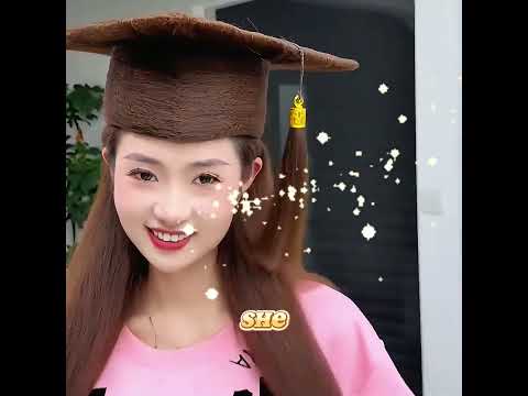 ✨The girl made a color-changing graduation dress by hand!#shorts #DIY #funny