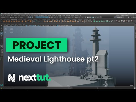 Maya Environment Modelling Tutorial Medieval Lighthouse Part 01