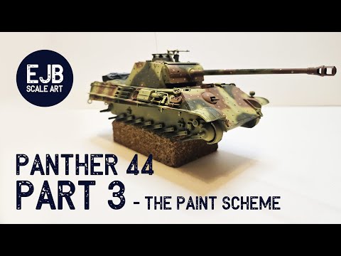 Panther 44 - Part 3 Painting Ambush Camouflage - 1:35 Scale Tamiya Panther G Late