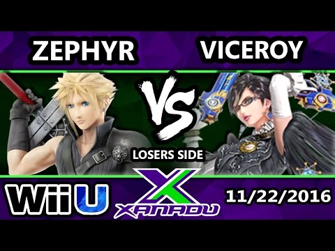 S@X 177 - Zephyr (Cloud) Vs. Viceroy (Bayonetta) - SSB4 Losers Bracket - Smash for Wii U - Smash 4
