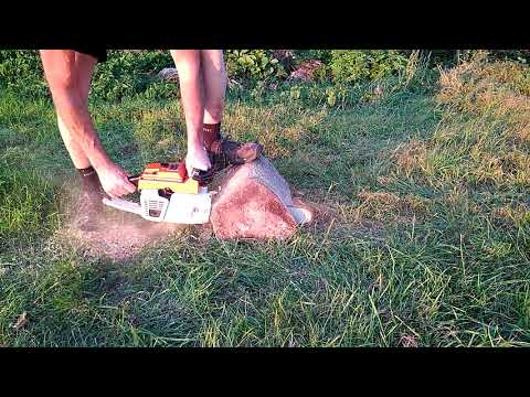 Stihl 041 AV. Das Erste mal sägen nach der Restauration.